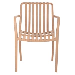 Градински стол от полипропилен Hm5940,03 цвят капучино 45,5x56,5x80,5hcm