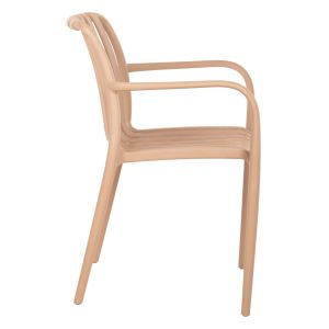 Градински стол от полипропилен Hm5940,03 цвят капучино 45,5x56,5x80,5hcm