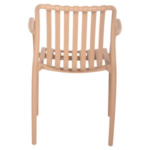 Градински стол от полипропилен Hm5940,03 цвят капучино 45,5x56,5x80,5hcm