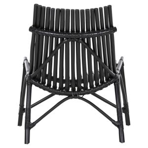 Градински стол/кресло Cellion естествен ратан в черен цвят 76x72x83hcm Hm9812,02