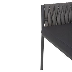 Градински стол/кресло Martin алуминий антрацит - синтетичен ратан 56x56x80hcм Hm5564,12
