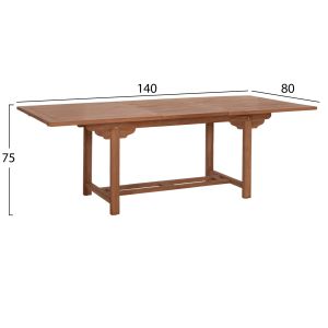 Garden dining set Crander Hm21288 table and 6 dining chairs, foldable - teak wood