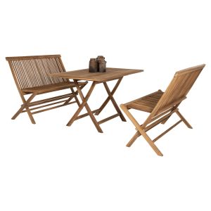 Garden dining set 3pcs Kendall Hm11952 solid teak wood in natural color