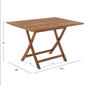 Garden dining set 5pcs Kendall Hm11955 solid teak wood in natural color