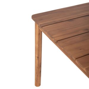Garden dining set 9pcs Navant .01 table with 8 dining chairs-solid acacia wood-natural rope in gray Hm21066