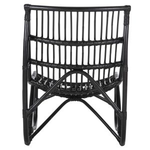 Градинско кресло Grinn естествен ратан в черно 56,5x73,5x79,5hcm Hm9815,02