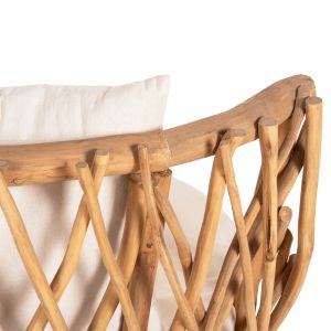 Градинско кресло Kaan Naturally Hm5994 от масивно тиково дърво 95x89x80hcm