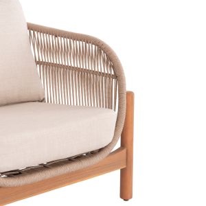Градинско кресло Sanji Hm6221 акациево дърво-алуминиево-въже 88x78x68-75hcm