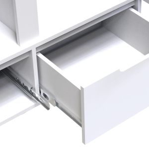 Double wardrobe afina mdf in glossy white color 100x57x213cm