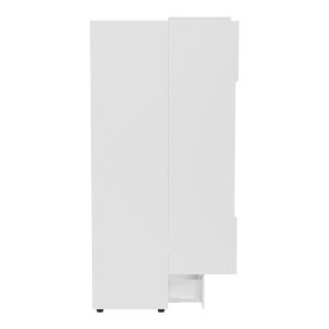 Double wardrobe afina mdf in glossy white color 100x57x213cm