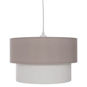 Double cylindrical chandelier, beige-white, D30x80hcm Hm7619,04