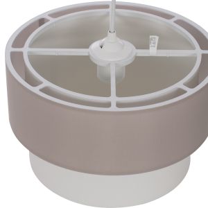 Double cylindrical chandelier, beige-white, D30x80hcm Hm7619,04