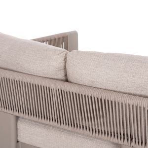 Двойна кушетка Baron Sm6479.04 бежово алуминиево-въжево-олефин 168x143x70в