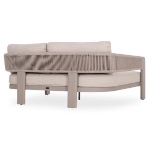 Двойна кушетка Baron Sm6479.04 бежово алуминиево-въжево-олефин 168x143x70в