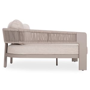 Двойна кушетка Baron Sm6479.04 бежово алуминиево-въжево-олефин 168x143x70в