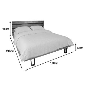 Двойно легло Imena масивно дърво естествен 160x200см