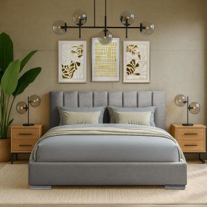 Двойно легло Udine цвят въглищен 167x214x115см (160x200)