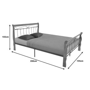 Двойно легло Verpen ���� �� ������ ��������-черен метал 150x200см