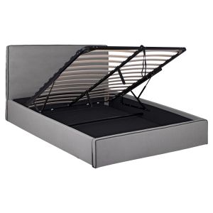 Двойно легло с матрак Allie Hm21273.01 сив плат с място за съхранение - за 160x200см.