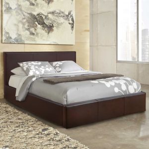 Двойно легло с матрак Bobbi Hm21271.02 кафяв Puс място за съхранение - за размери 150x200см.