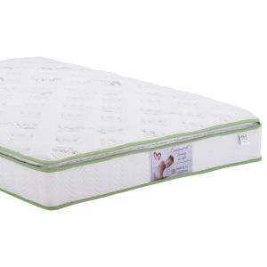 Двойно легло с матрак Candy ημ21327 метал и дърво в мръсен дъб - матрак 150x200см