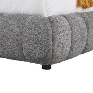Двойно легло с място за съхранение Somium Sm725.01 сив шенилен плат - матрак 160x200см