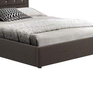 Двойно легло с място за съхранение плат Majore антрацит 160x200см