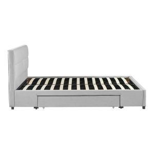 Двойно легло спалня Anay с чекмеджета бежова дамаска 160x200cм