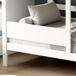Bunk bed with 2 mattresses combo Hm21316 pine wood in white - for mattresses 90x190cm