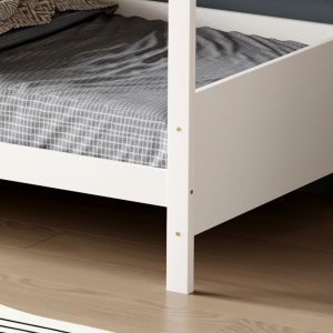 Bunk bed with 2 mattresses combo Hm21316 pine wood in white - for mattresses 90x190cm