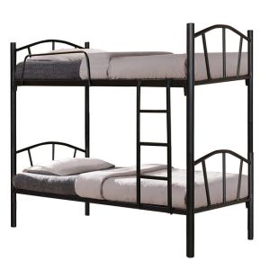 Двуетажно метално легло Bunk черен цвят 90x190 Hm328,01