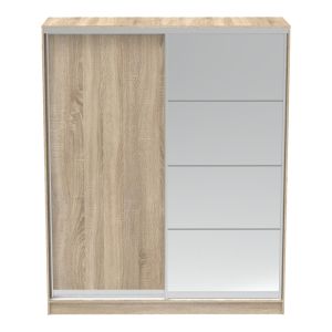 Двукрилен гардероб Aparador с огледало в цвят сонома 180x60x220см