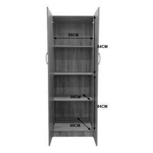 Lego double-door wardrobe in white color 60x42x180cm