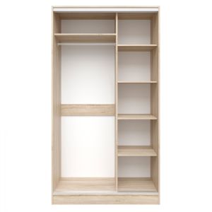Double-wing wardrobe with sliding doors and mirror Adler sonoma color 120x60x220y Hm2460,01