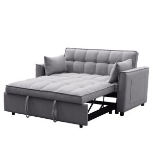 Двумесен разтегателен диван Borg Hm3289.01 сив плат 142x94x78всм.