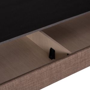 Двумесен разтегателен диван с място за съхранение Nikko Hm3293.02 бежов плат 144x75x84всм.