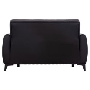 Двумесен разтегателен диван с място за съхранение Nikko Hm3293.11 черен Pu 144x75x84всм.