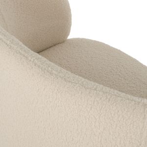 Two-seater sofa Arien Hm8492,20 boucle ecru gold metal base 130x75x85hcm