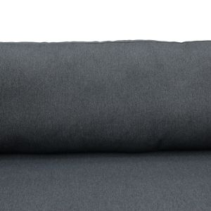 TWO-SEATER SOFA AURELIO METALLIC IN WHITE - CUSHIONS IN ANTHRACITE NUANCE 130X74X63CM
