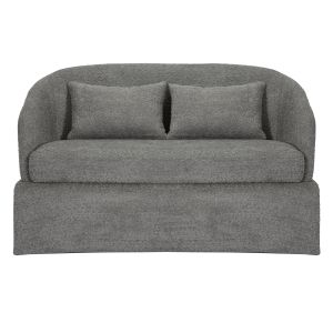 Two-seater sofa Bevy2 Hm9678.01 gray color with metal base 128x72x74hcm