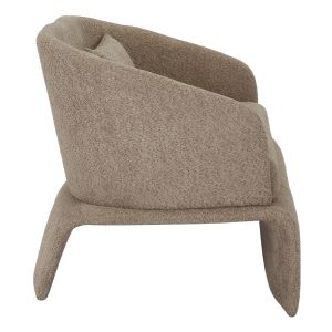 Two-seater sofa Bevy2 Hm9678.03 beige color with metal base 128x72x74hcm