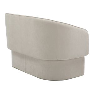 Two-seater sofa Playmob beige fabric 65x128x79cm
