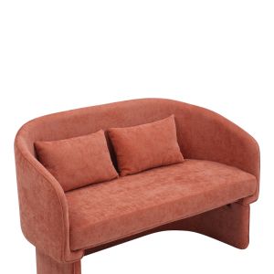 Two-seater sofa Playmob, tile-colored fabric 65x128x79cm