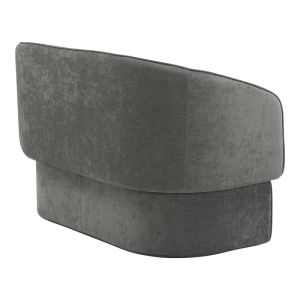 Two-seater sofa Playmob gray textile fabric 65x128x79cm