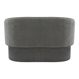 Two-seater sofa Playmob gray textile fabric 65x128x79cm