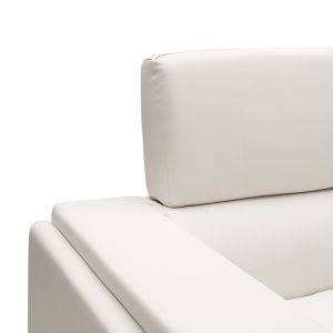 Two-seater sofa Shea white eco-leather 158x80x87cm