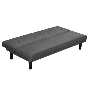 Two-seater sofa bed Breathe textile fabric anthracite color 167x77x73cm