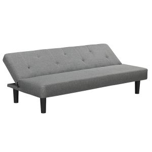 Two-seater sofa bed Breathe textile gray fabric 167x77x73cm