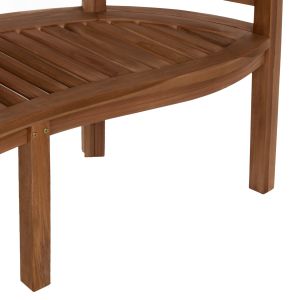 Двуместна пейка Capo Hm9538 от тиково дърво в естествен цвят 121x59x86cm