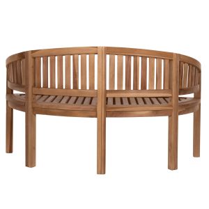 Двуместна пейка Capo Hm9538 от тиково дърво в естествен цвят 121x59x86cm